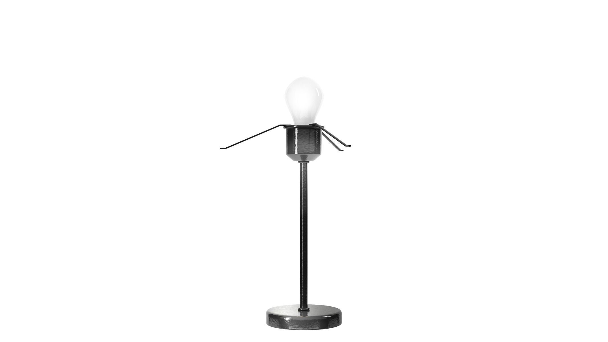 Allory Metal Table Lamp Low-poly 3D model_3