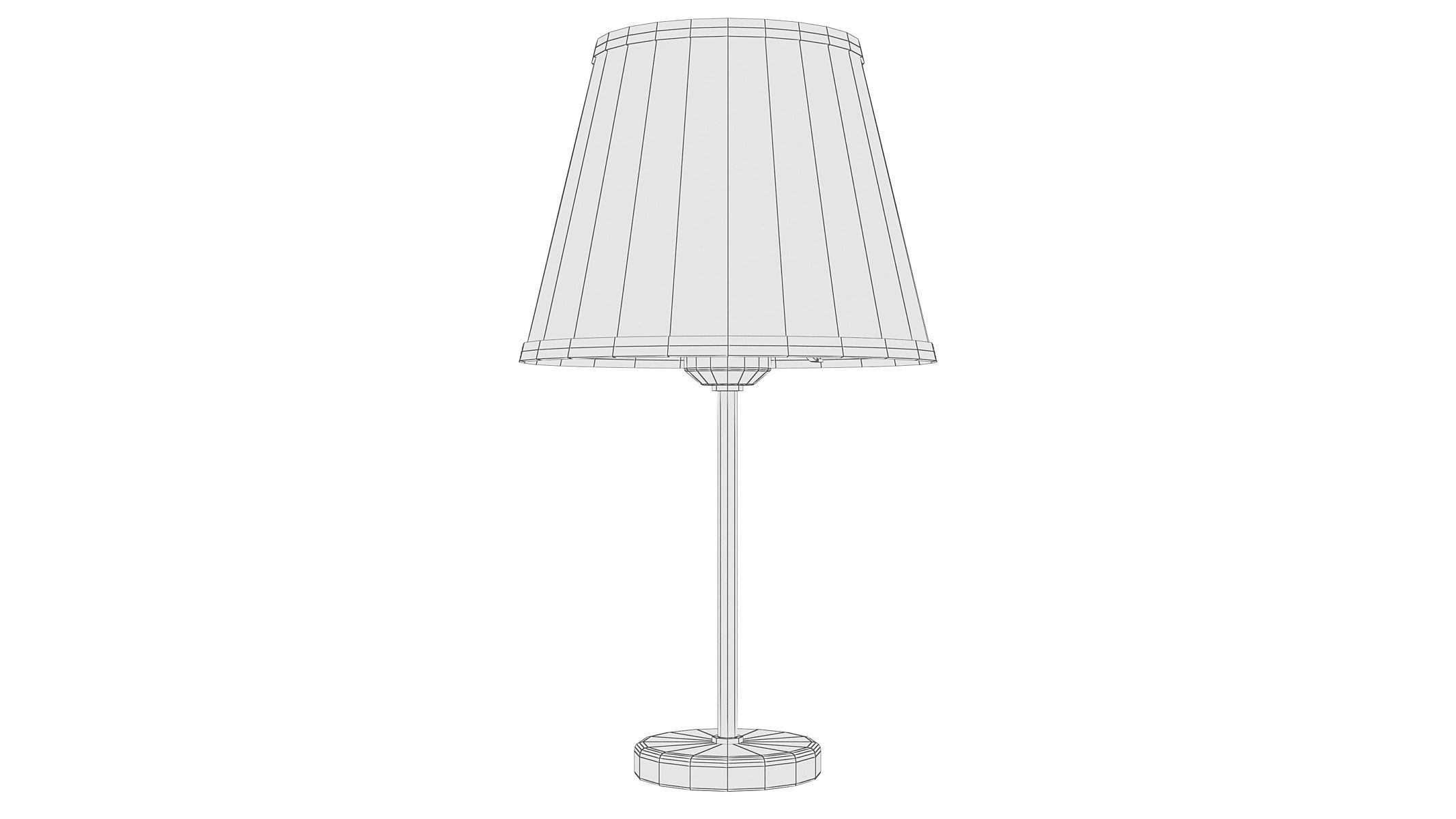 Allory Metal Table Lamp Low-poly 3D model_4