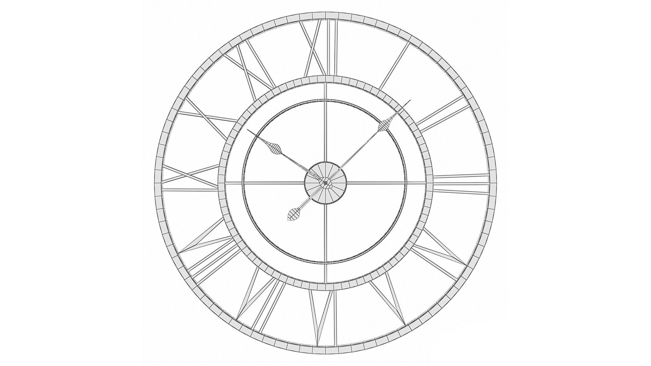 Balliol Wall Clock GZ-C1002 Low-poly 3D model_2