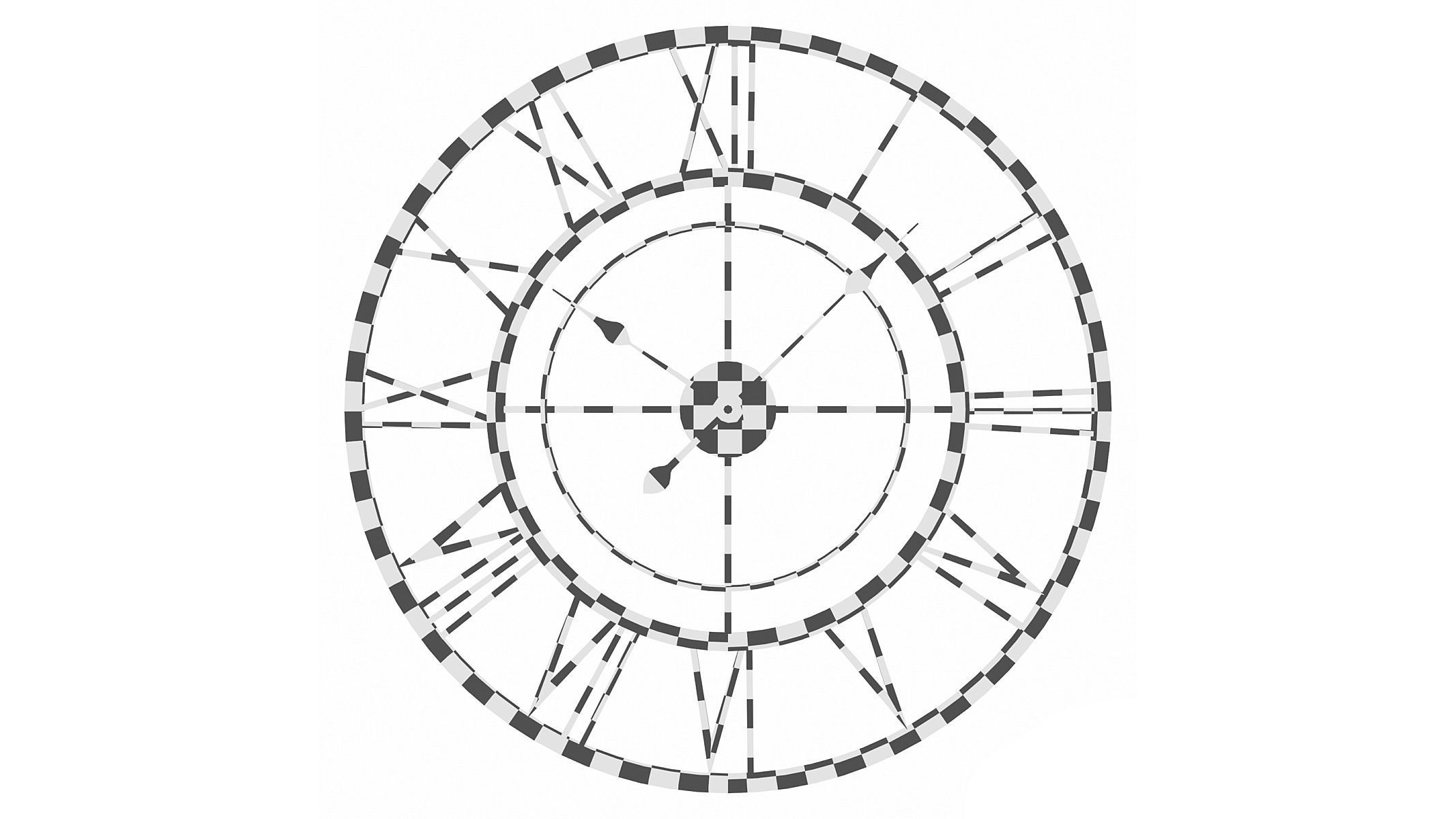 Balliol Wall Clock GZ-C1002 Low-poly 3D model_3