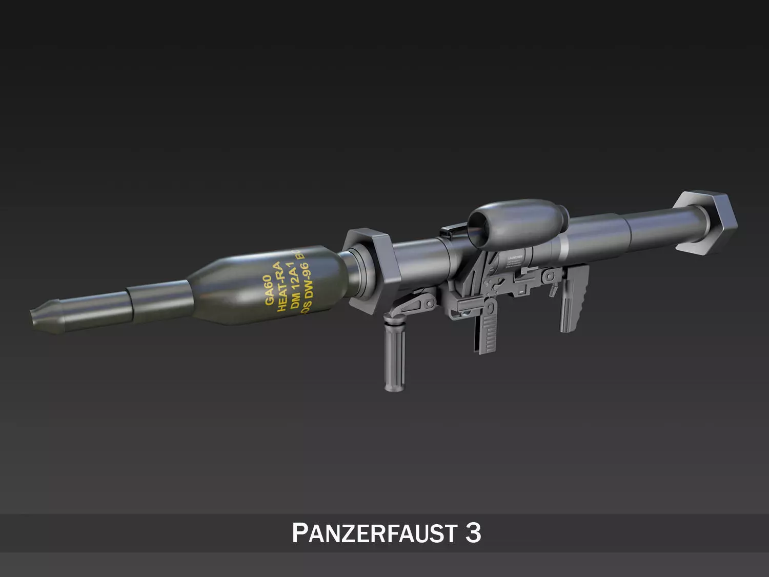 Anti-tank rocket launcher Panzerfaust 3 3D model