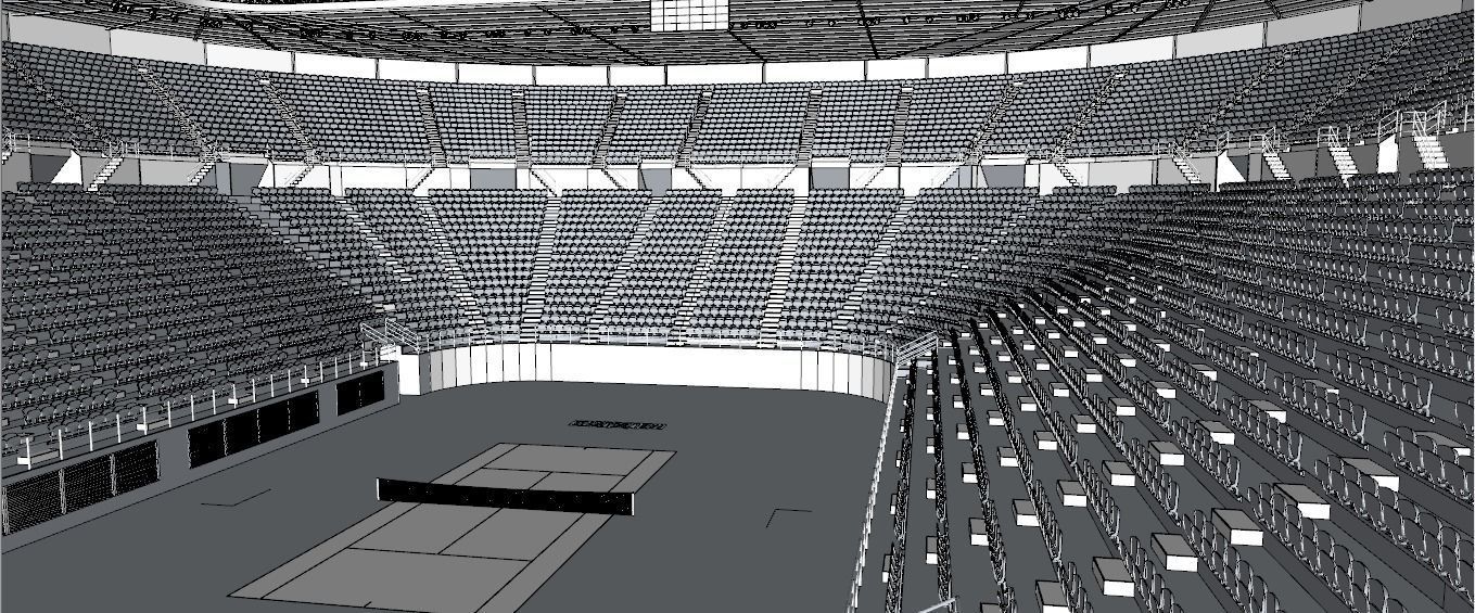 Rod Laver Arena Low-poly 3D model_13