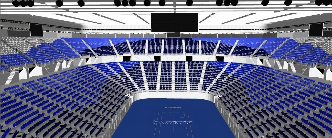 Rod Laver Arena Low-poly 3D model_2
