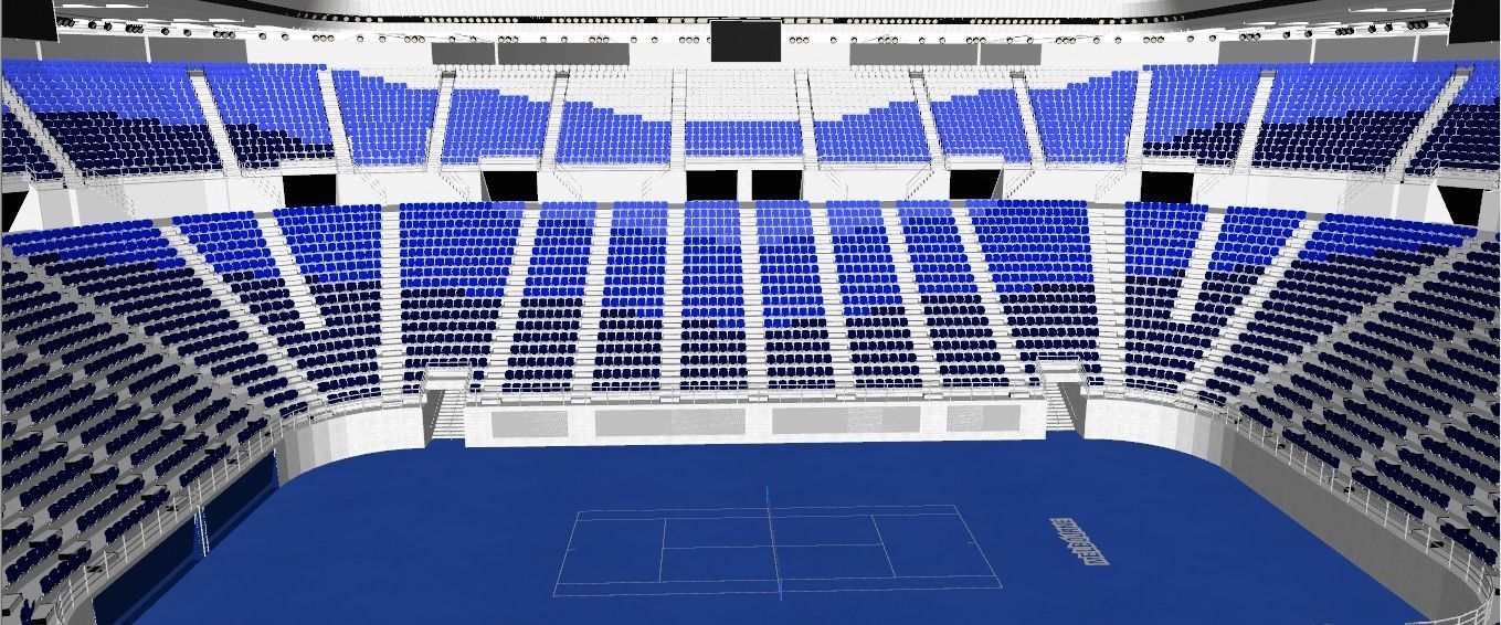 Rod Laver Arena Low-poly 3D model_4