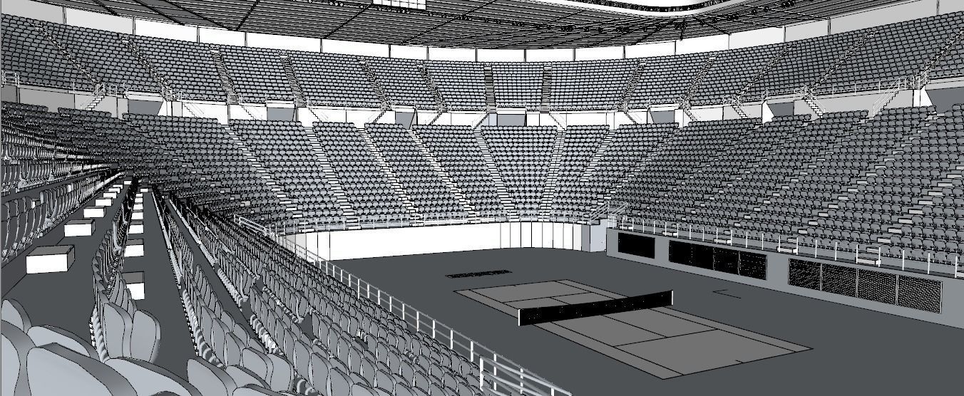 Rod Laver Arena Low-poly 3D model_12