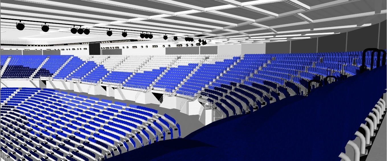 Rod Laver Arena Low-poly 3D model_7