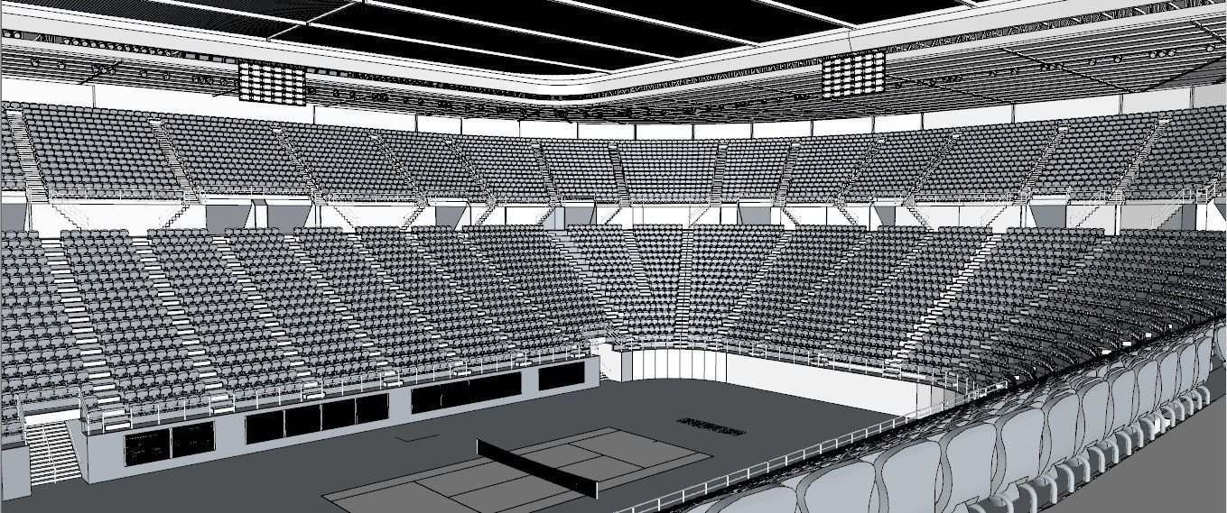 Rod Laver Arena Low-poly 3D model_14