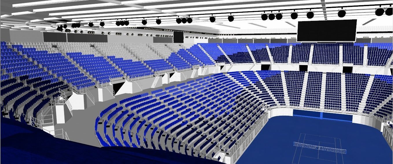 Rod Laver Arena Low-poly 3D model_6