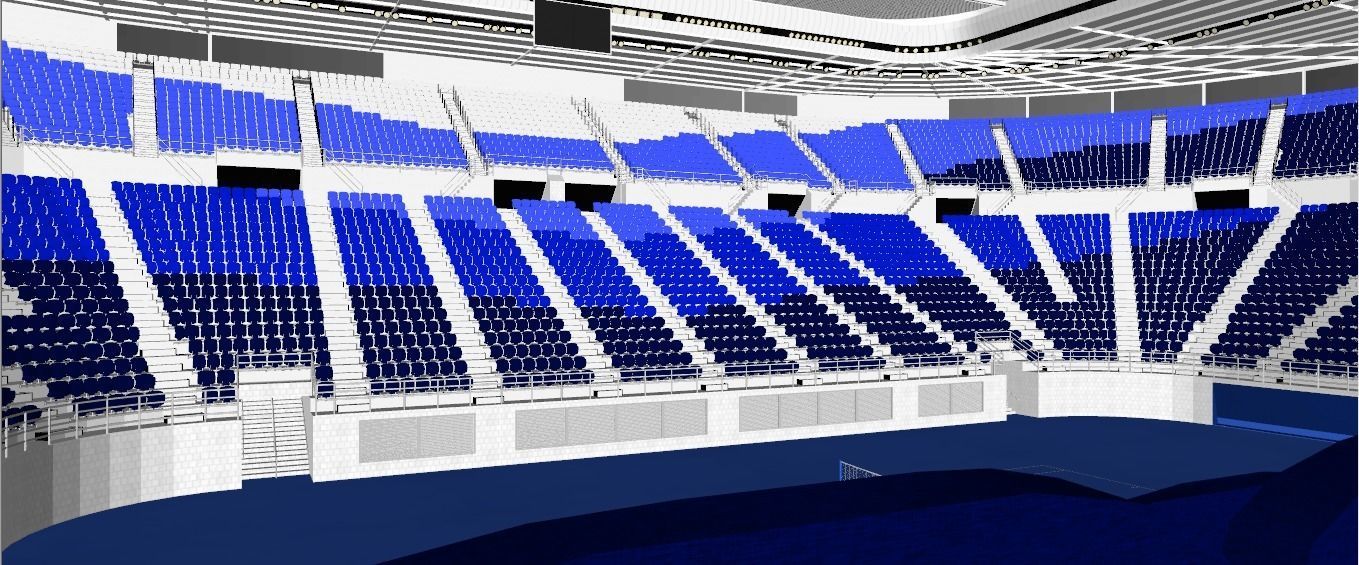 Rod Laver Arena Low-poly 3D model_10