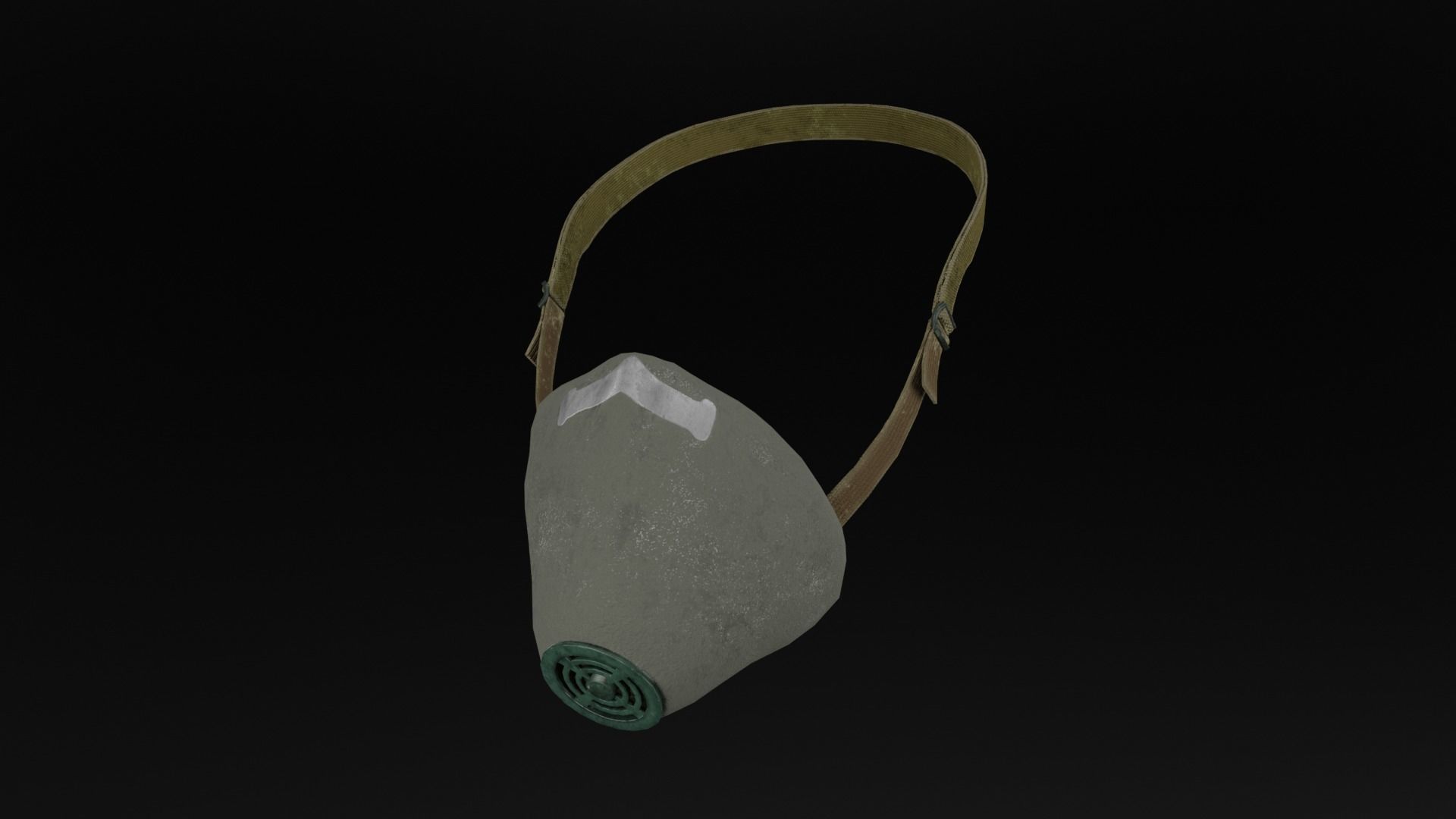 Respirator U-2K-R2 Low-poly 3D model_8