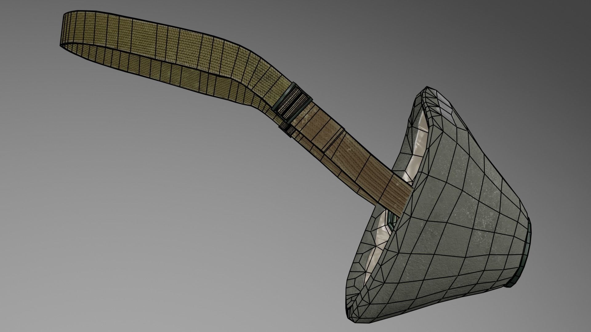 Respirator U-2K-R2 Low-poly 3D model_11