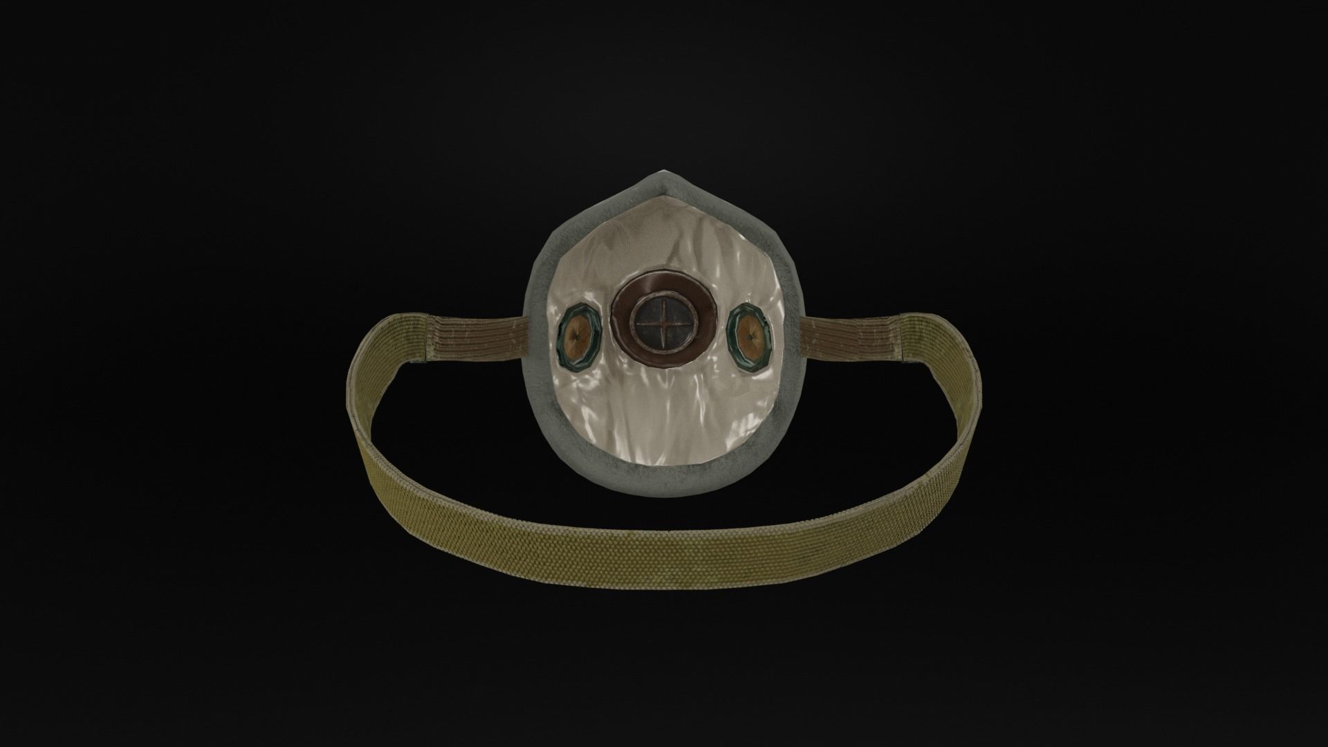 Respirator U-2K-R2 Low-poly 3D model_9