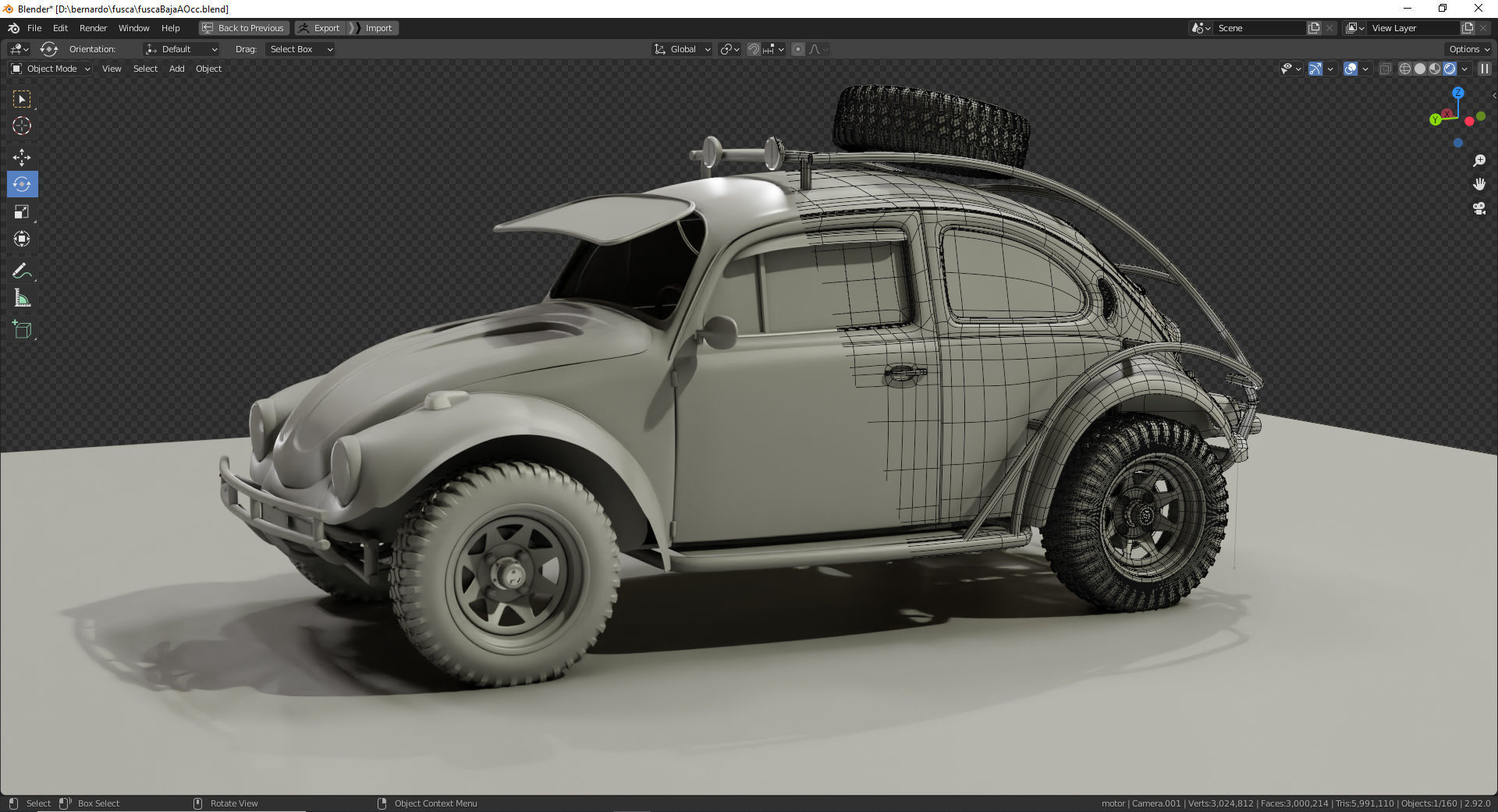 Off Road beetle 3D model_2
