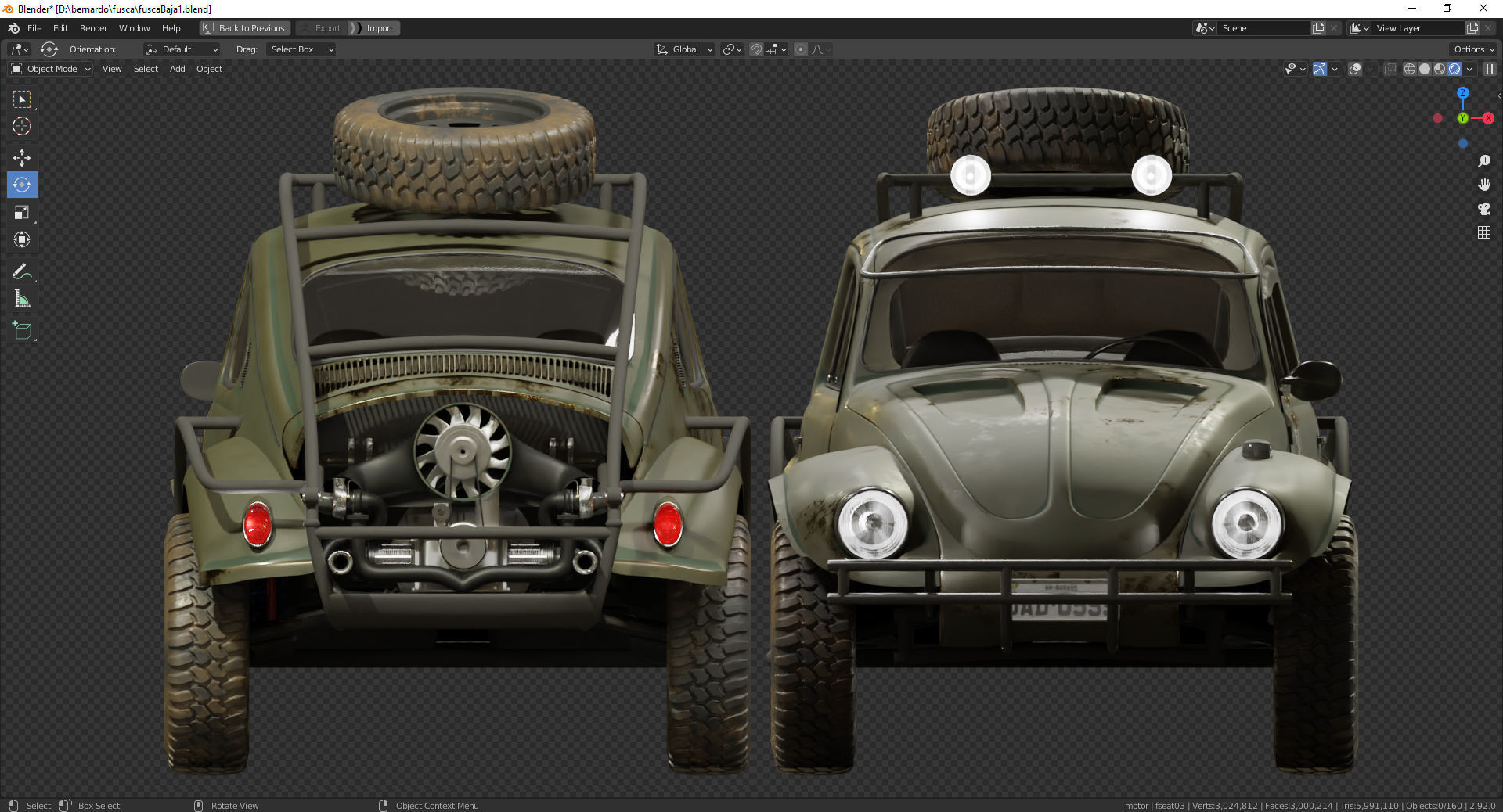 Off Road beetle 3D model_6