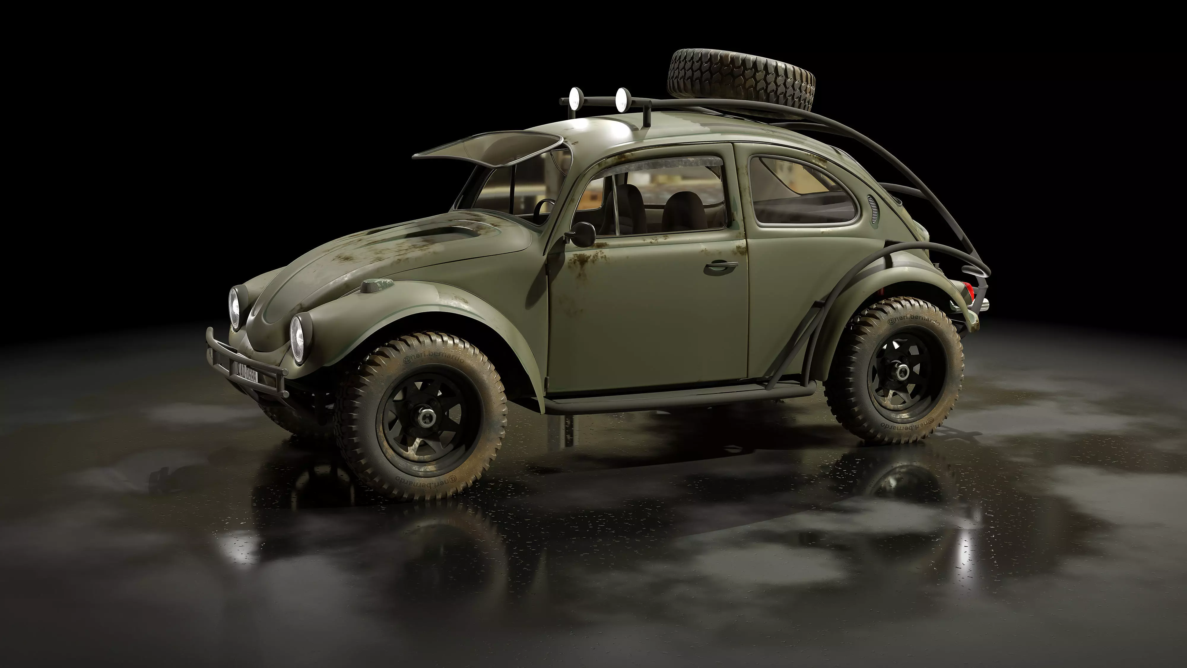 Off Road beetle 3D model_0