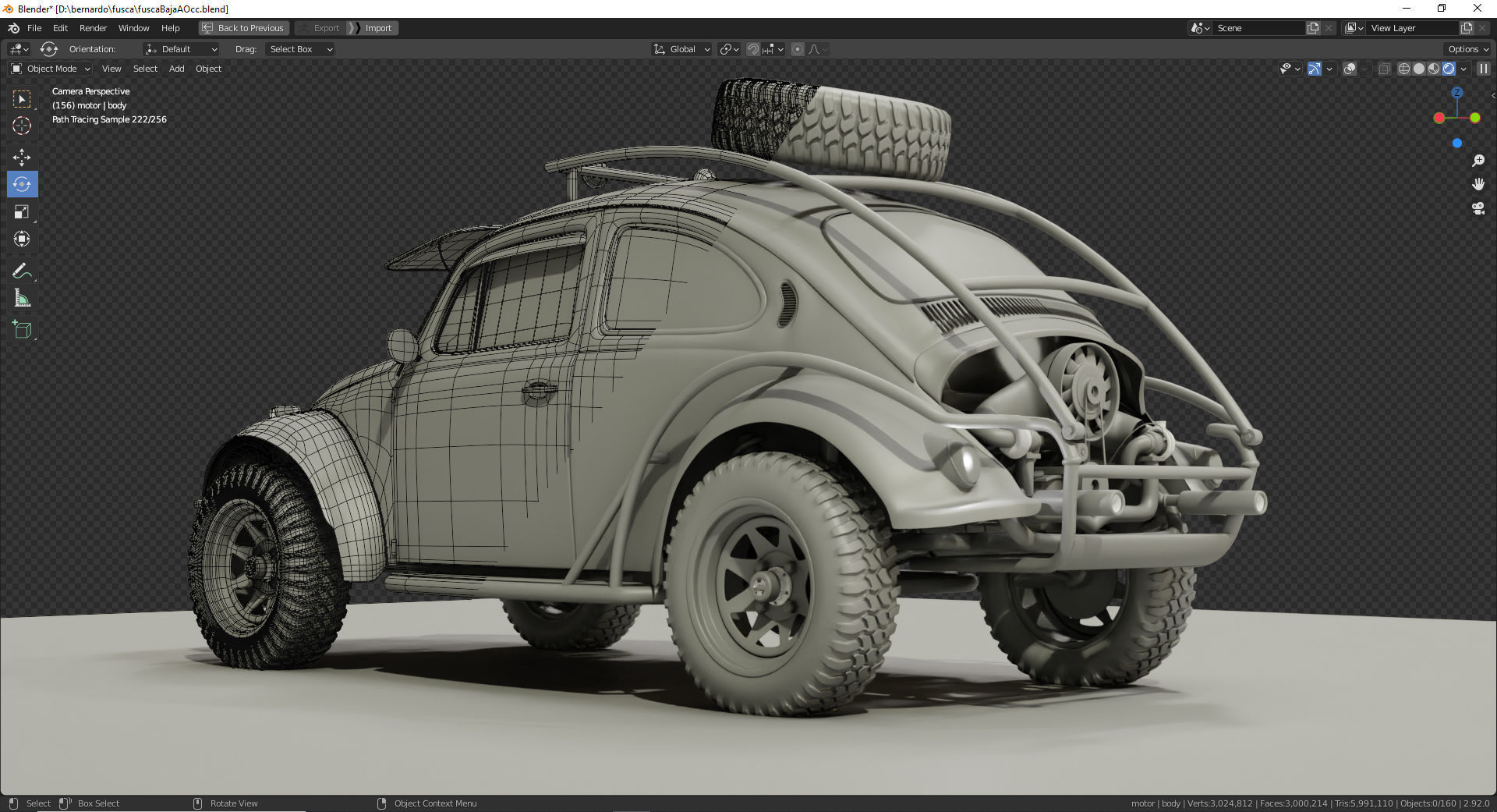 Off Road beetle 3D model_4