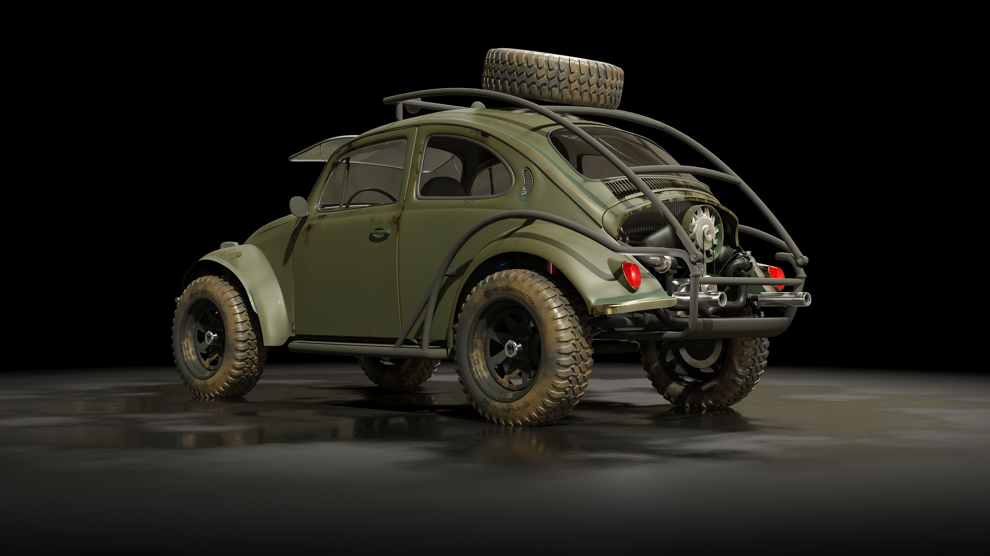 Off Road beetle 3D model_3