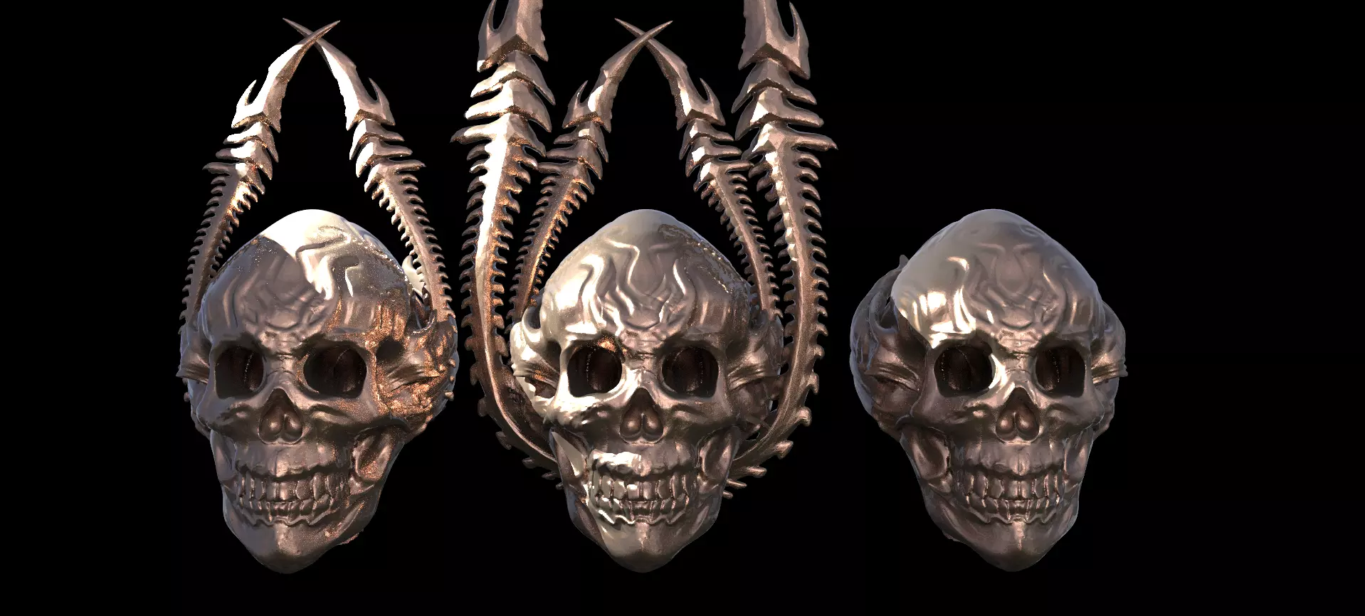 Alien Hybrid Scull 3 3D model_0
