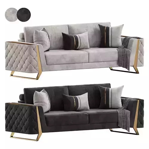 Gloria Gold Sofa 3D model