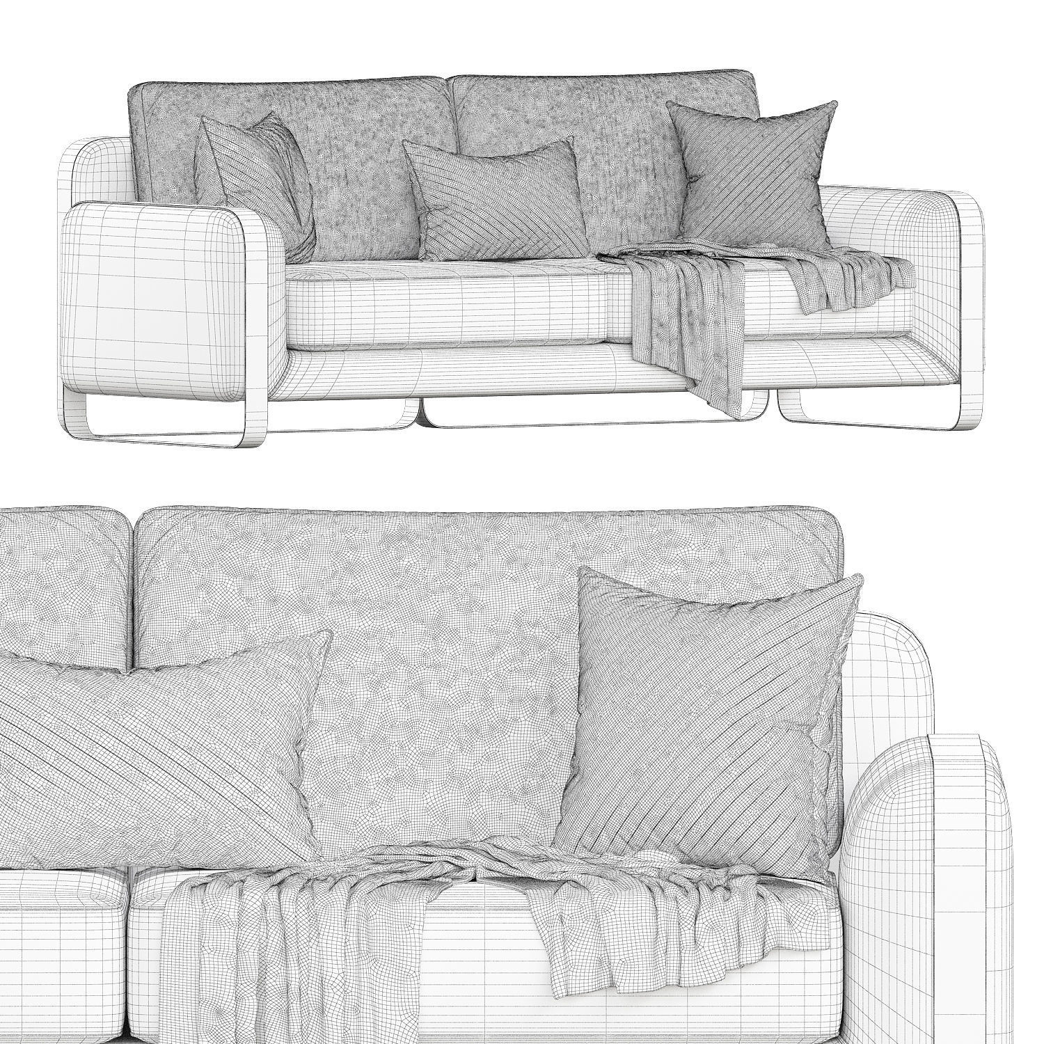 Bottega Sofa 3D model_2