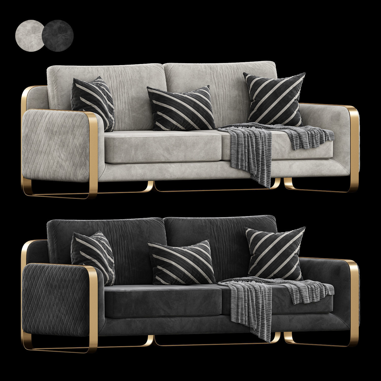 Bottega Sofa 3D model_1