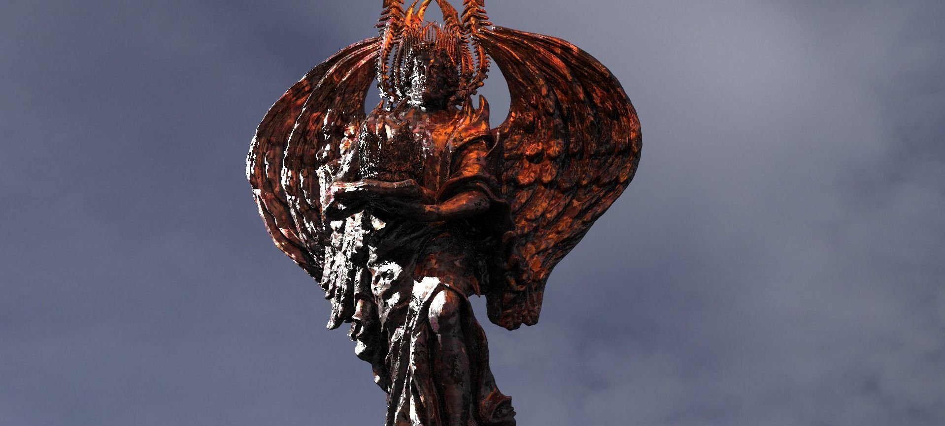 Dark God Hand Angel 1 3D model_2