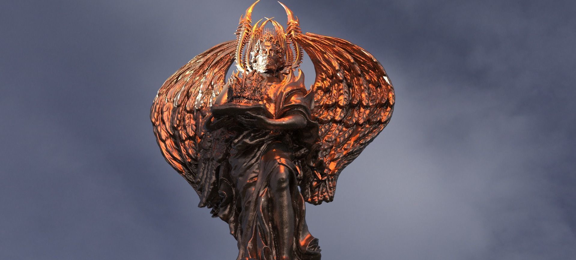 Dark God Hand Angel 1 3D model_1