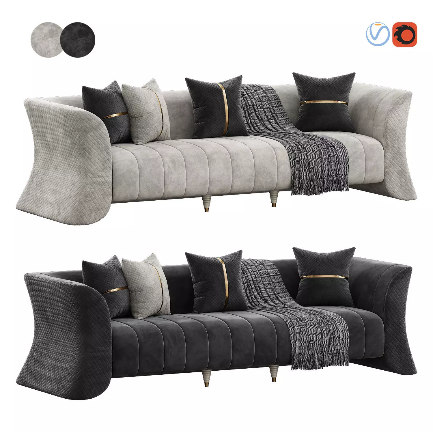 Quintus Sofa by Zebrano Casa 3D model_0