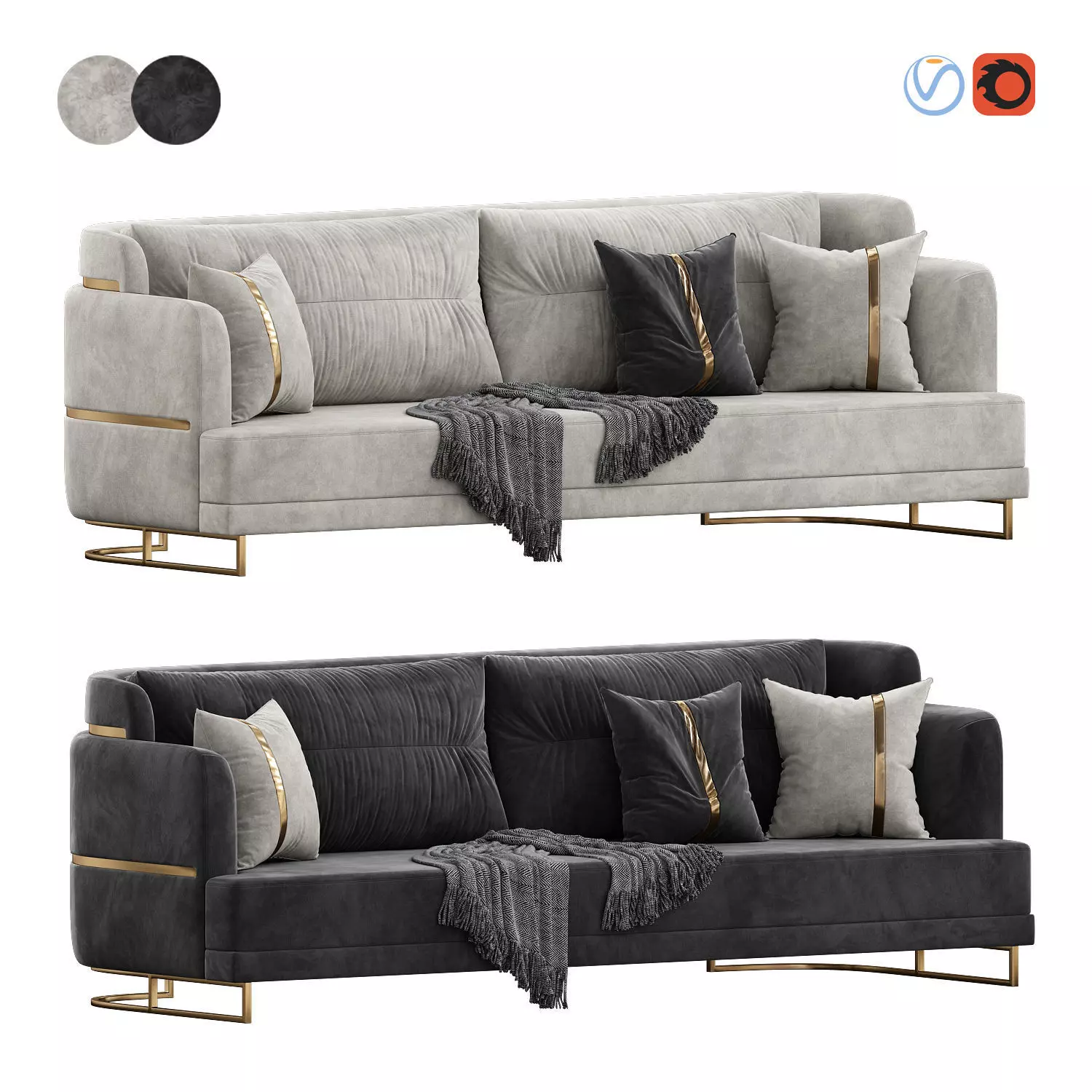 Polin Sofa by Medusa Home 3D model_0