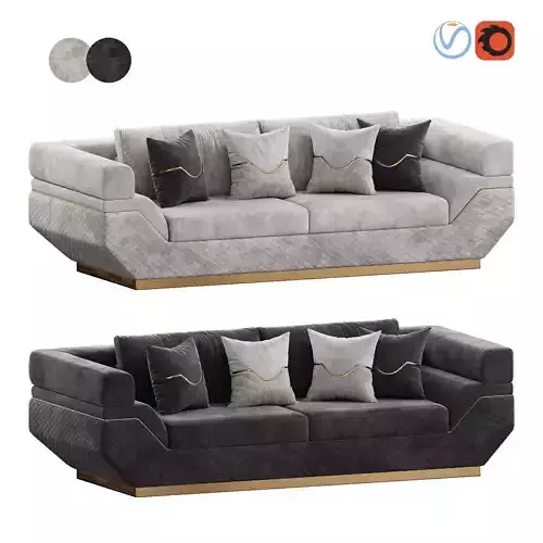  Portiga Art Deco Sofa by Evgor Luxury