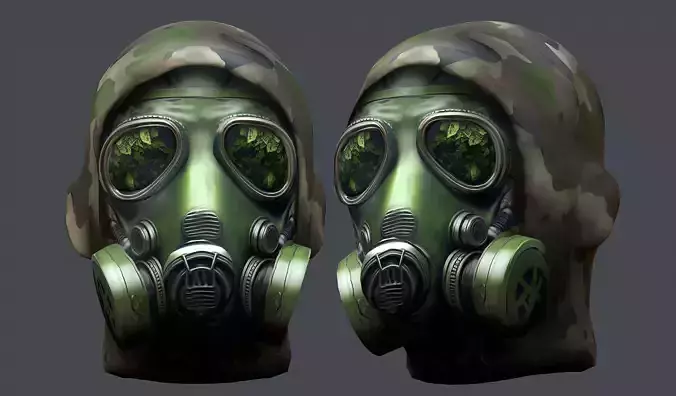 Helmet 3d model military combat Military scifi helmet  Low-poly 3D model