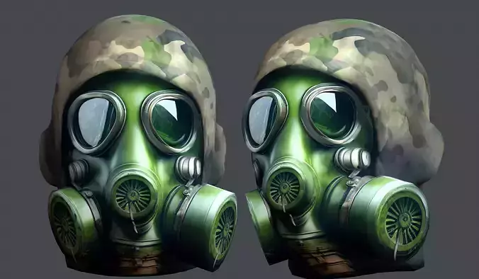 Helmet 3d model military combat Military scifi helmet Low-poly