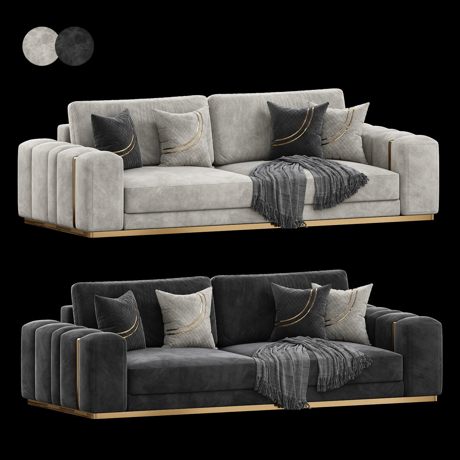 Charisma Sofa by Giorgio Collection 3D model_1