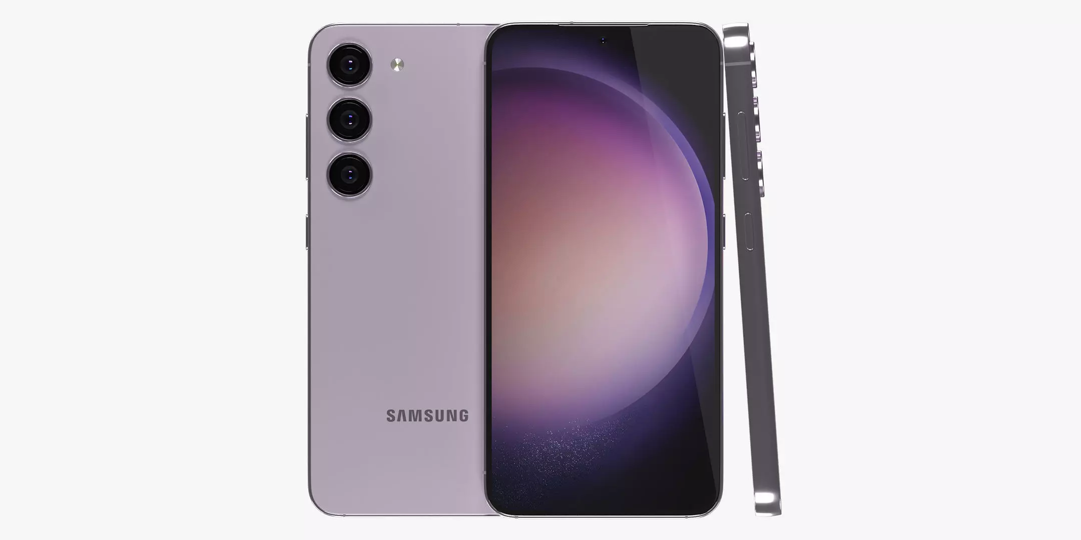 Samsung Galaxy S23 Lavender Low-poly 3D model_0