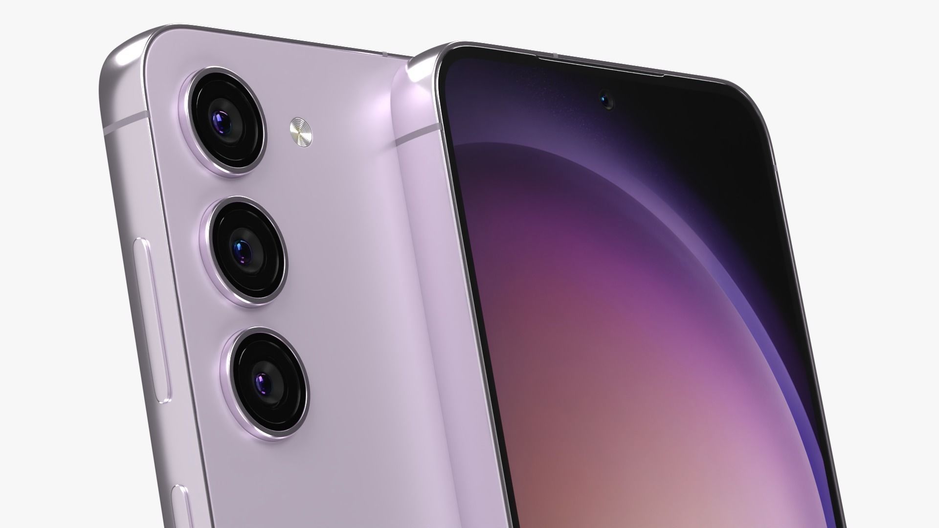 Samsung Galaxy S23 Lavender Low-poly 3D model_3