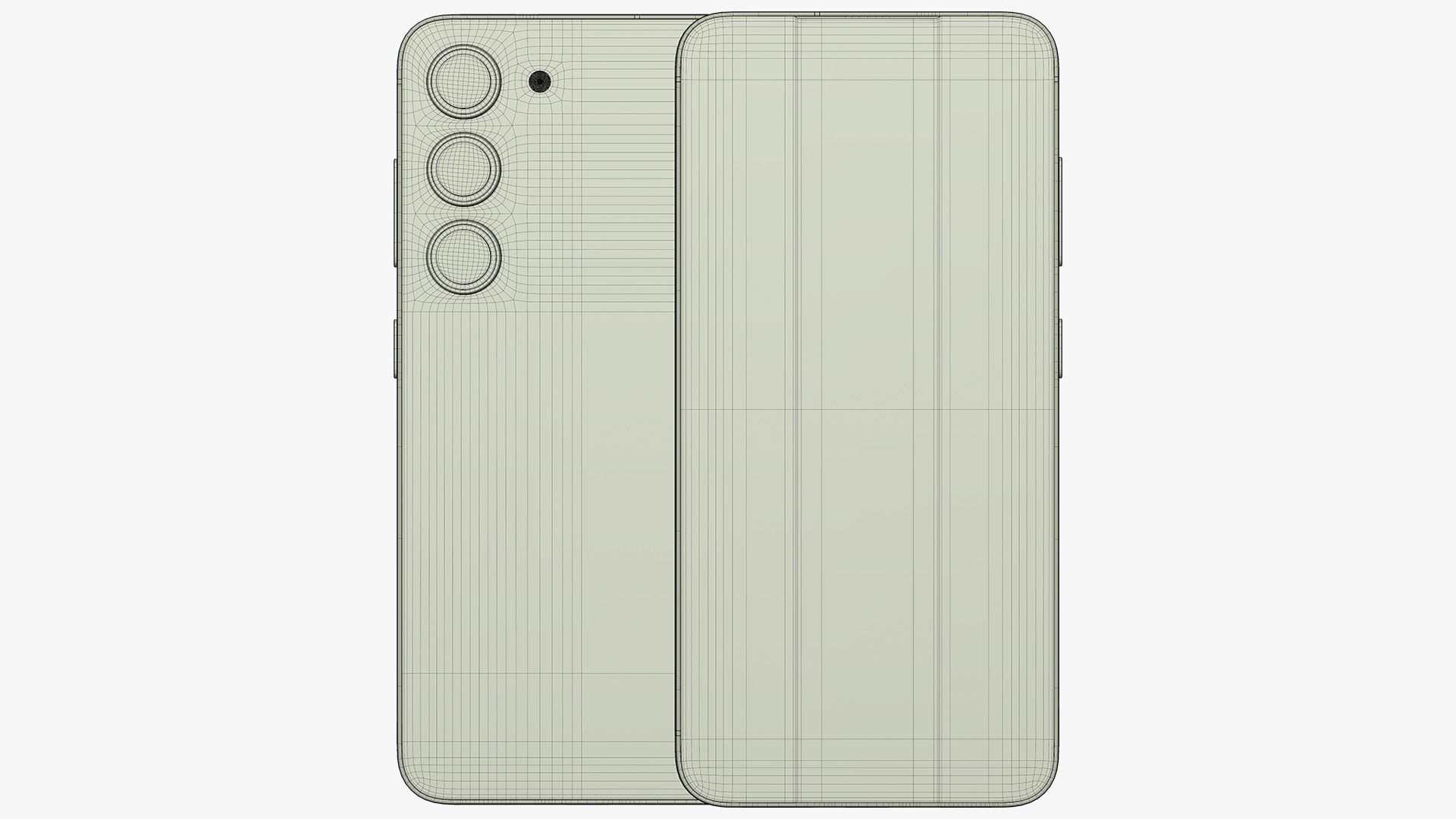 Samsung Galaxy S23 Lavender Low-poly 3D model_11