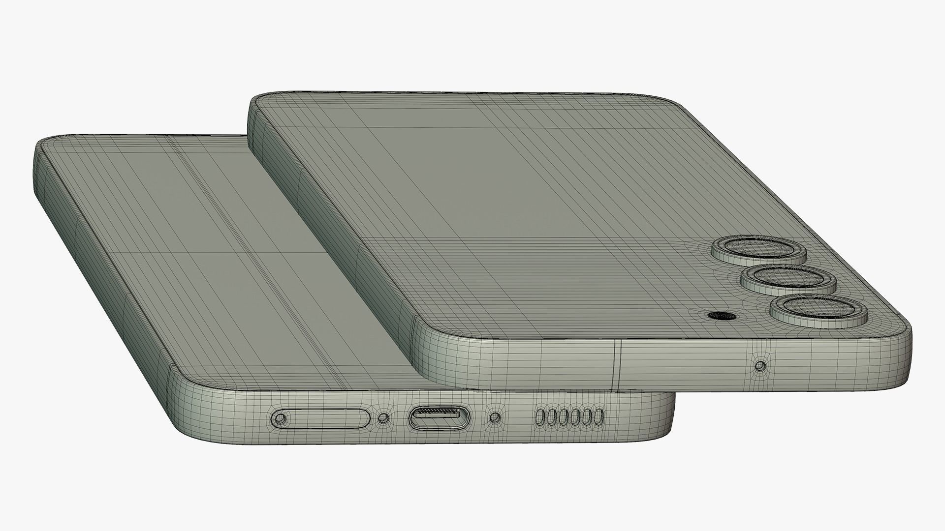 Samsung Galaxy S23 Lavender Low-poly 3D model_17