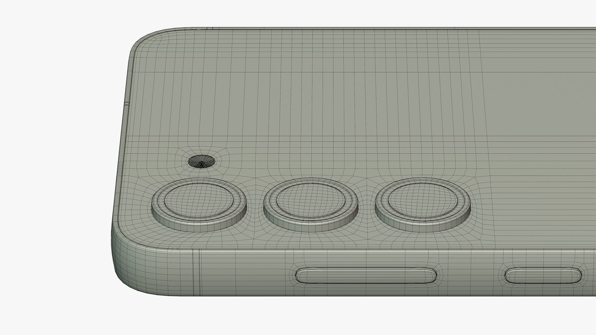 Samsung Galaxy S23 Cream Low-poly 3D model_15