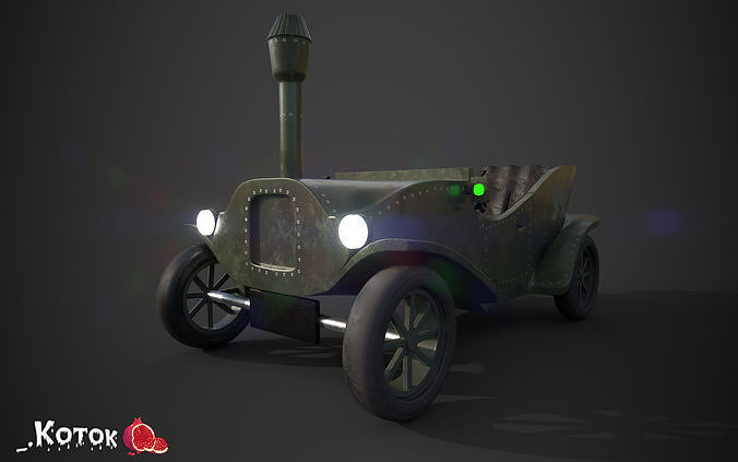 military car Free low-poly 3D model