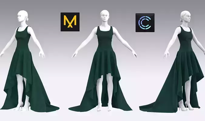 Dress Outfits MD CLO 3D ZPRJ ZPAC project files 3D model