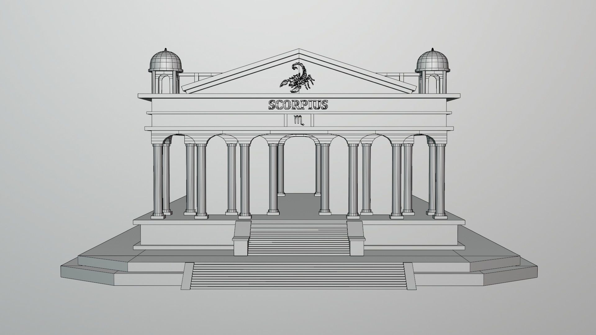Scorpio Temple - Templo de Escorpio Low-poly 3D model_7