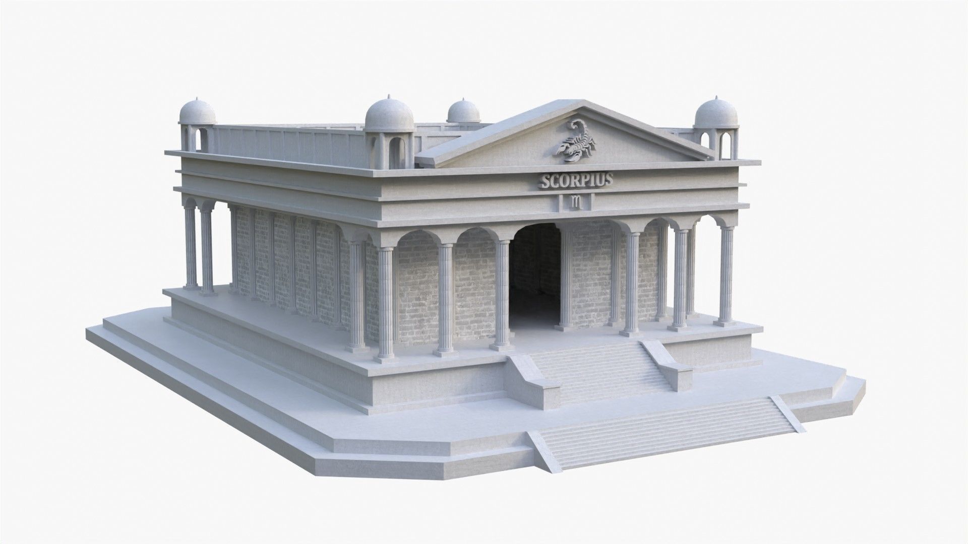 Scorpio Temple - Templo de Escorpio Low-poly 3D model_1