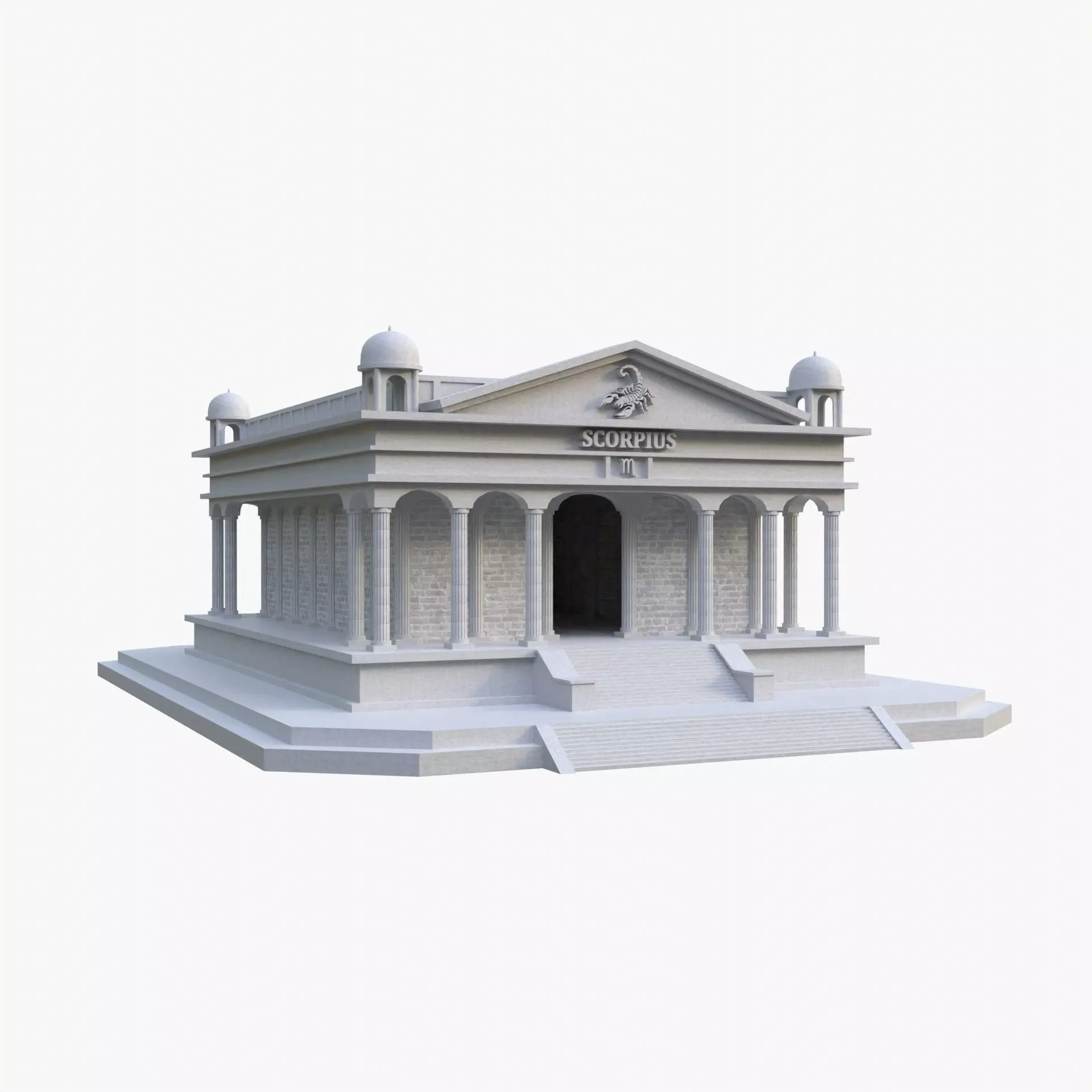 Scorpio Temple - Templo de Escorpio Low-poly 3D model_0