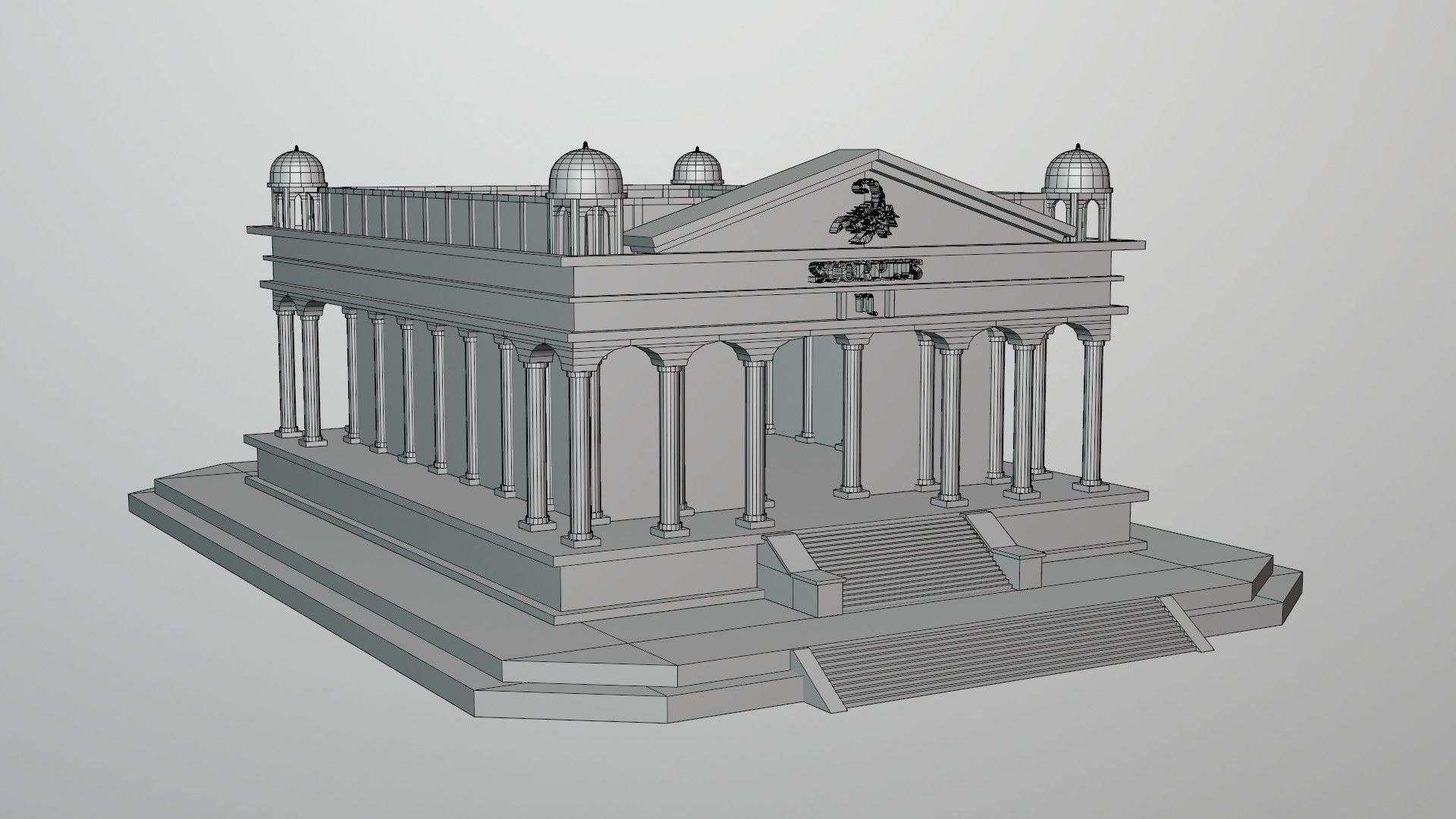 Scorpio Temple - Templo de Escorpio Low-poly 3D model_6
