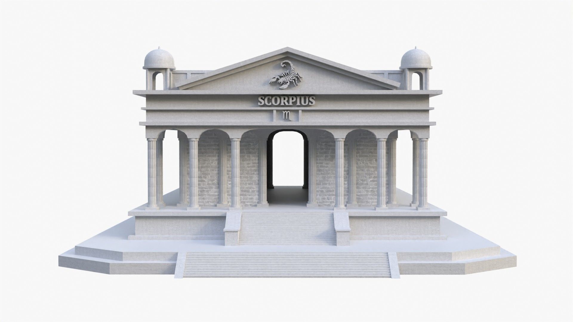 Scorpio Temple - Templo de Escorpio Low-poly 3D model_2