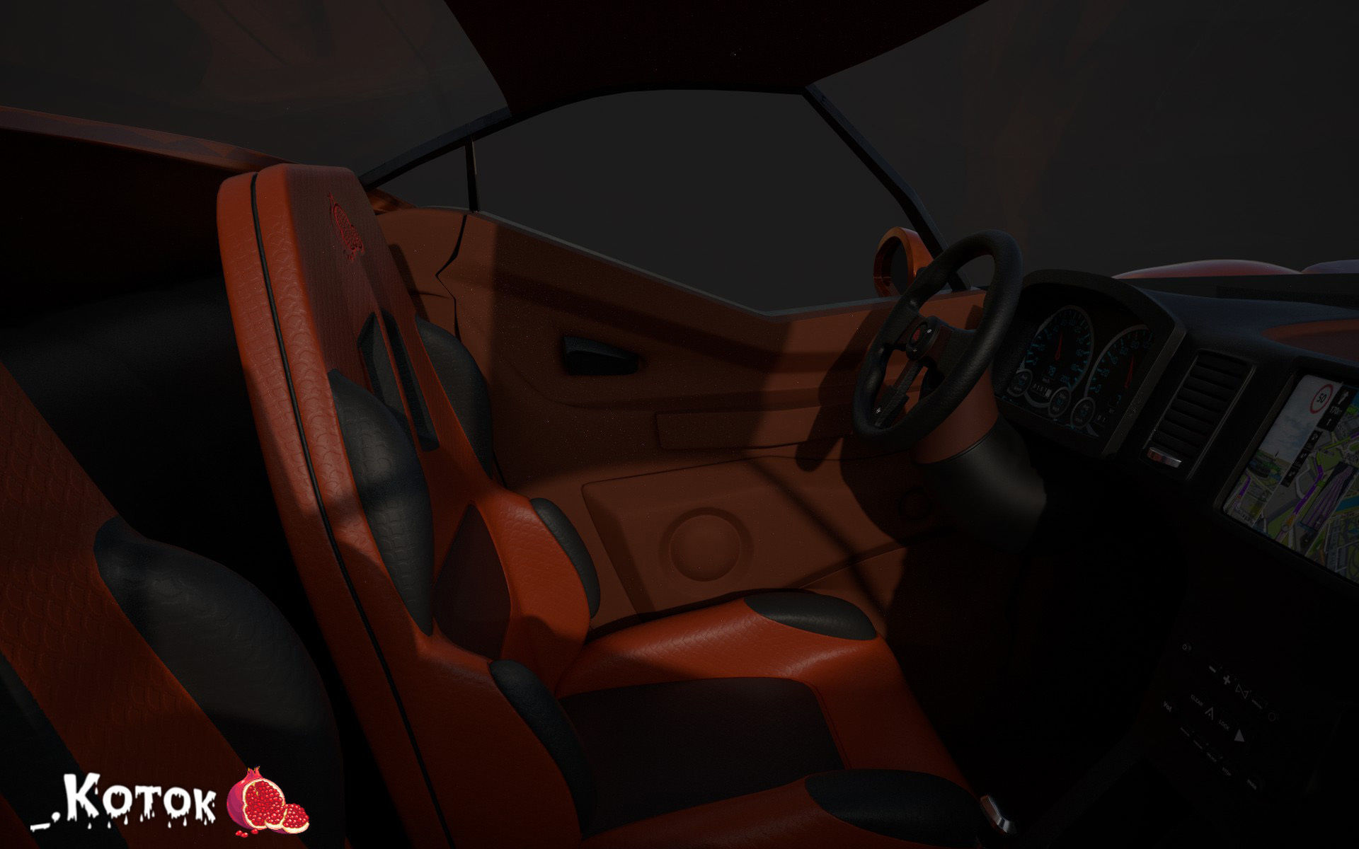 Vehicle car Low-poly 3D model_1