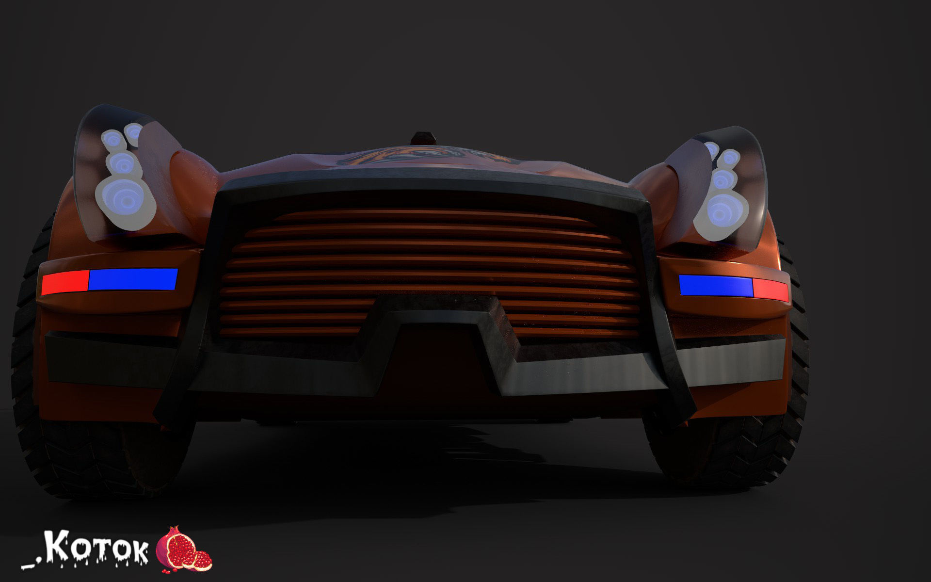 Vehicle car Low-poly 3D model_20