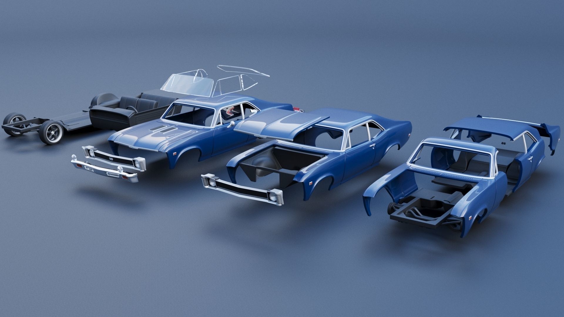 Chevrolet Nova SS 1969 3D print model_13