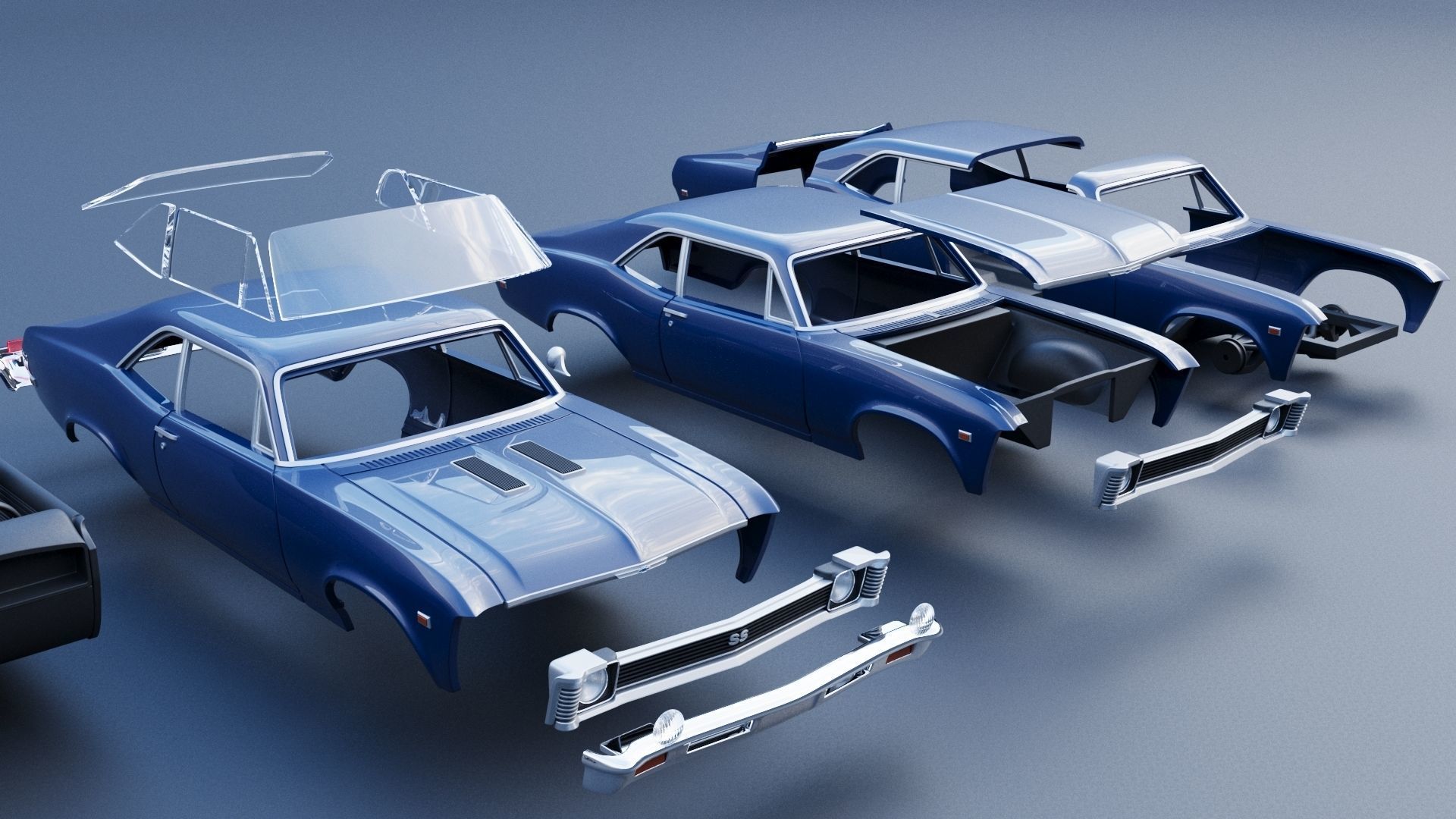 Chevrolet Nova SS 1969 3D print model_17