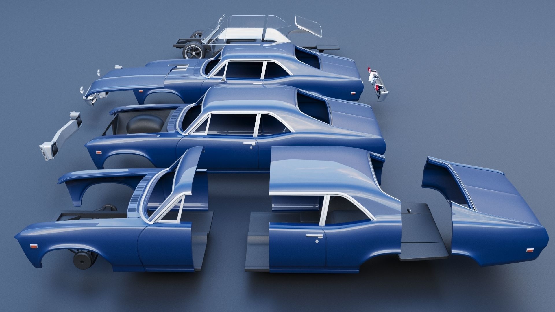 Chevrolet Nova SS 1969 3D print model_14